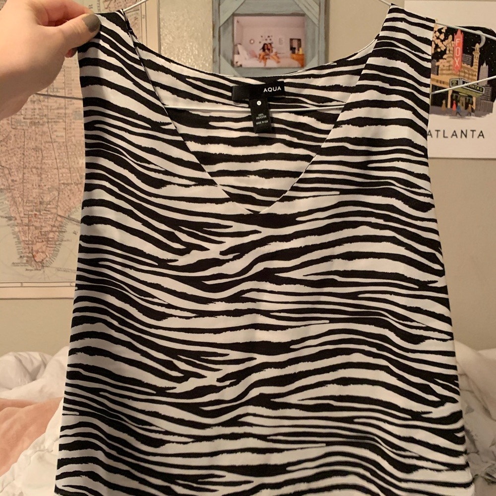 aqua brand zebra shirt